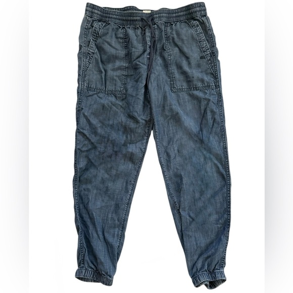 Gap 100% Tencel Chambray Joggers โ Size Small โ Light Flaw, Great Deal - Picture 3 of 6